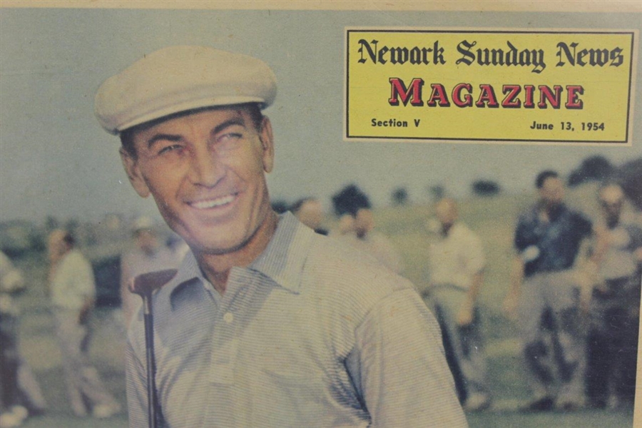 1954 Newark Sunday Newspaper with Ben Hogan on Cover - June 13th