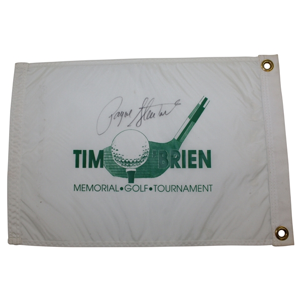 Payne Stewart Signed Tim O'Brien Memorial Golf Tournament Flag JSA ALOA