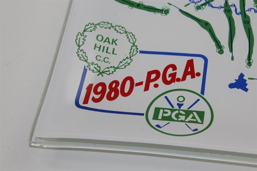 1980 PGA Championship Cocktail Plate at Oak Hill - Jack's 5th PGA Victory