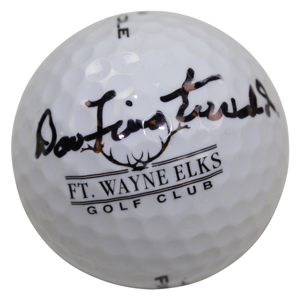 Dow Finsterwald Signed Ft. Wayne Elks Logo Golf Ball - '55 Fort Wayne Inv. Win JSA ALOA