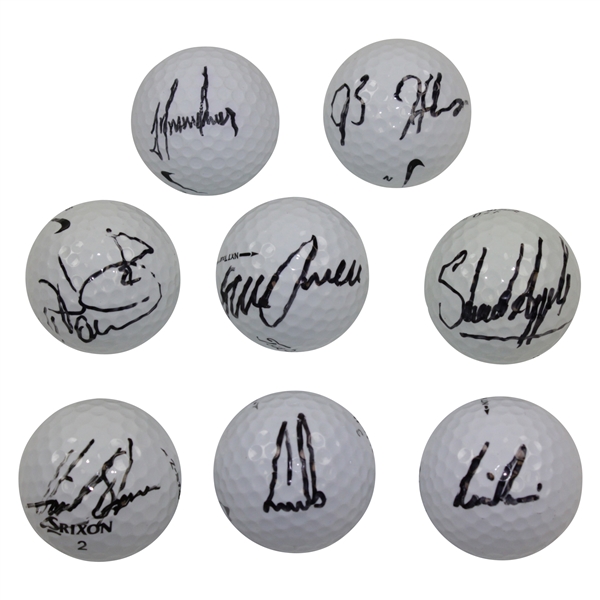Els, Price, Stenson, Immelman, Holmes, Appleby, McDowell, & Poulter Signed Golf Balls JSA ALOA