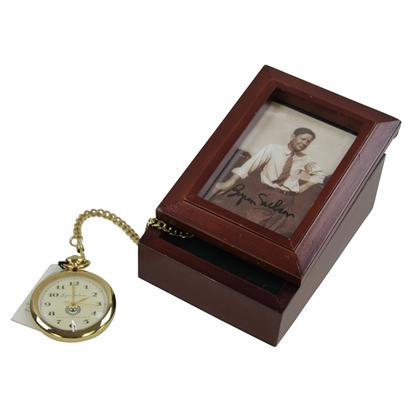 Byron Nelson Ltd Ed 'Eleven Straight' Pocket Watch w/ Signed Box JSA ALOA