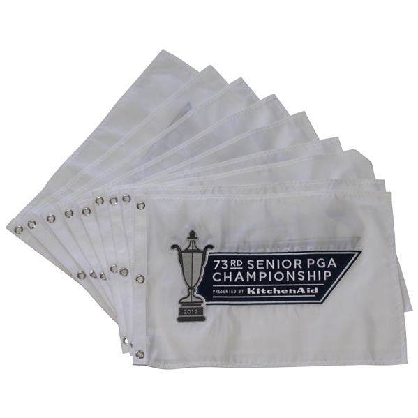 Ten(10) 2012 Senior PGA Championship KitchenAid Embroidered White Flags