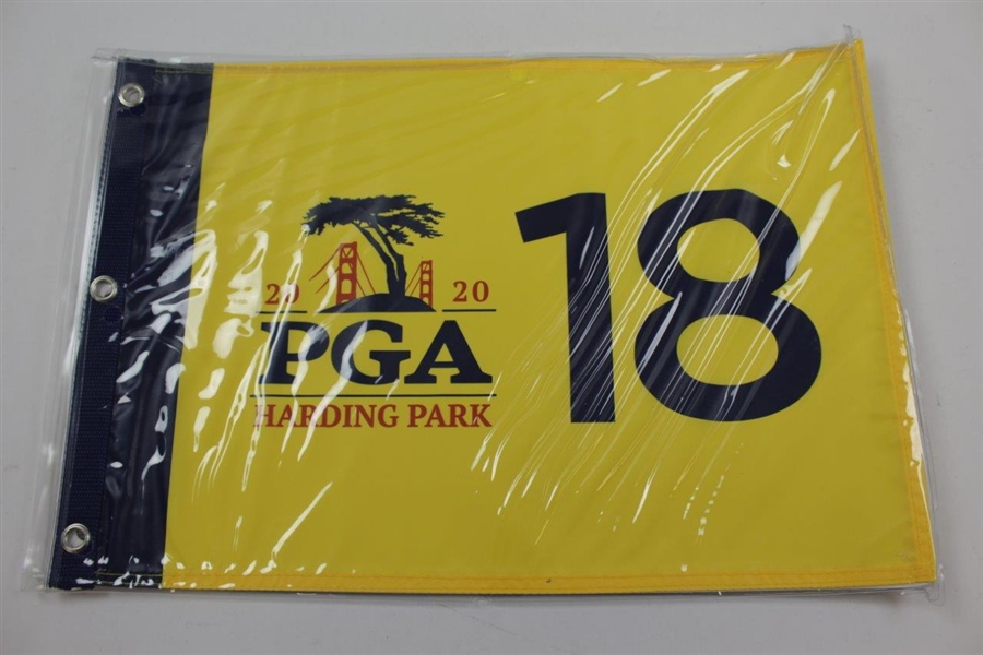Ten (10) 2020 PGA Championship at Harding Park Yellow Screen Flags