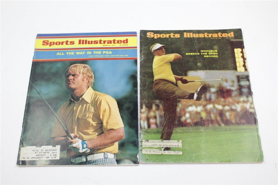 Seven (7) Sports Illustrated Jack Nicklaus on Cover Magazines