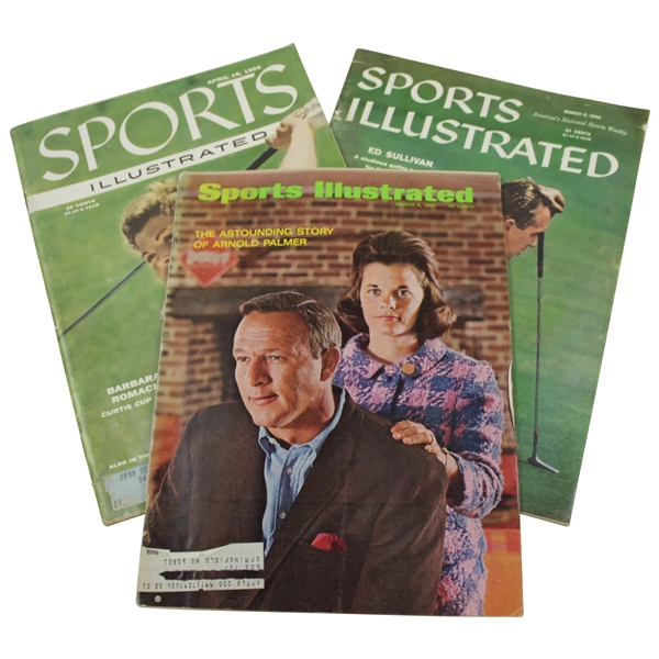 Three (3) Sports Illustrated Magazines - Palmer, Sullivan, & Romack Covers