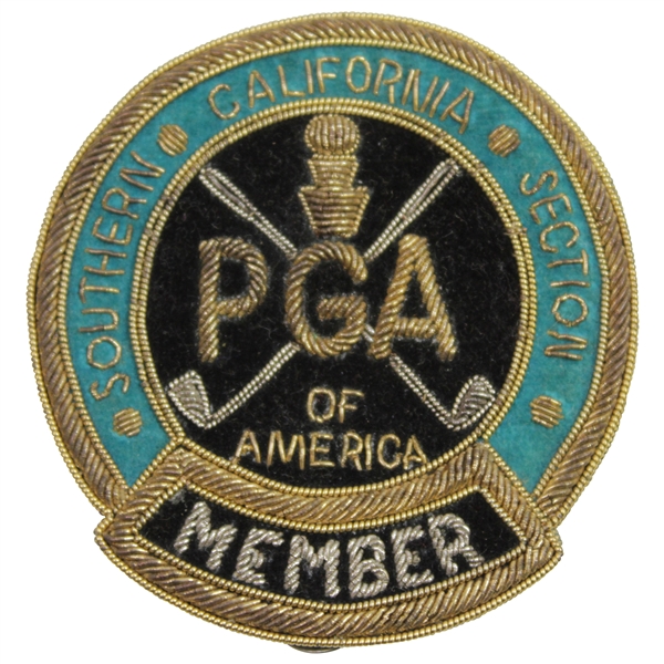 Circa 1930's-40's PGA of America Southern Cal Sect Member Ornate Blazer Patch
