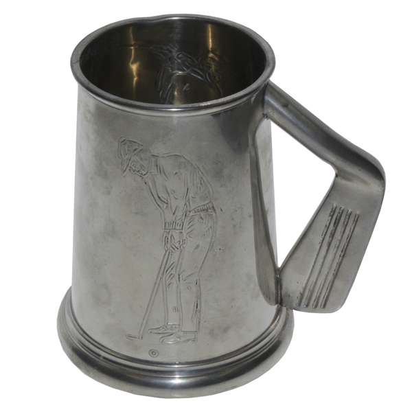Classic Pewter Golfer Tankard with 'Iron' Handle
