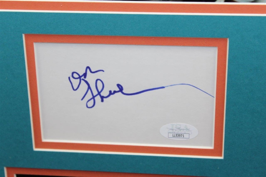 Don Shula Signed Cut Framed With Dolphins Team Following Victory Photo - Framed JSA #LL53971