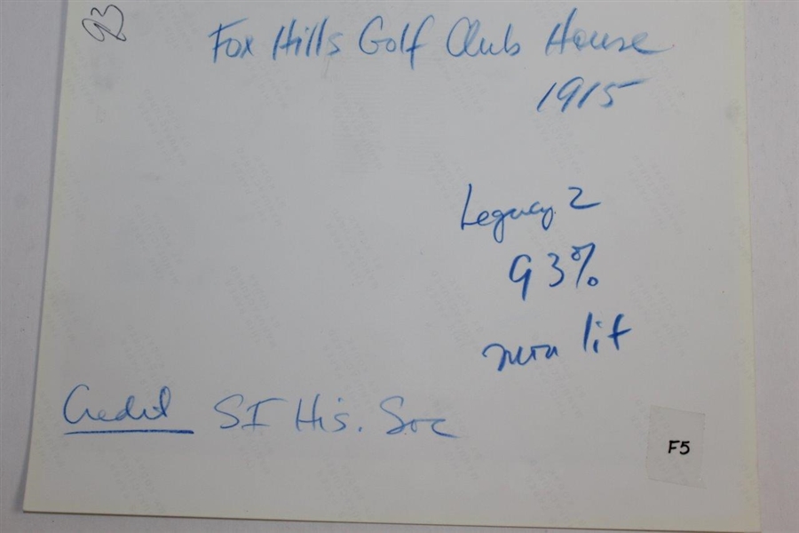 1915 Fox Hills Clubhouse Photo “2nd Gen”