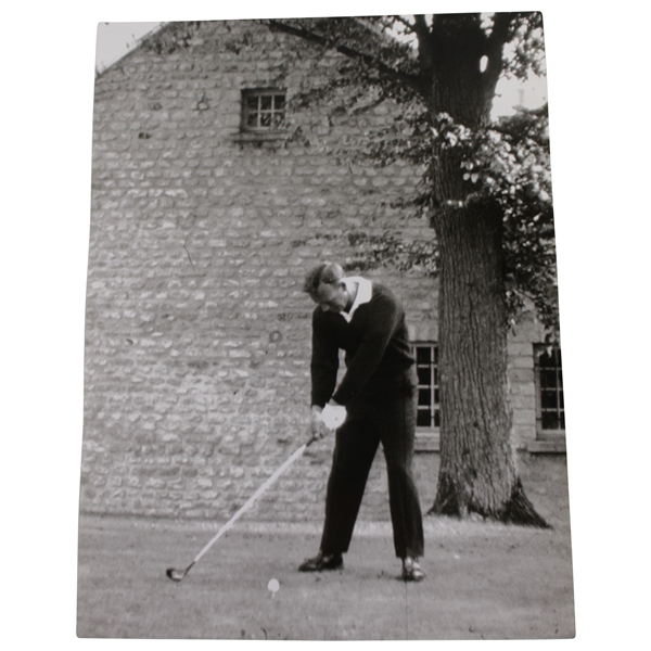 Arnold Palmer Nice UK Press Photo Teeing Off with Driver 