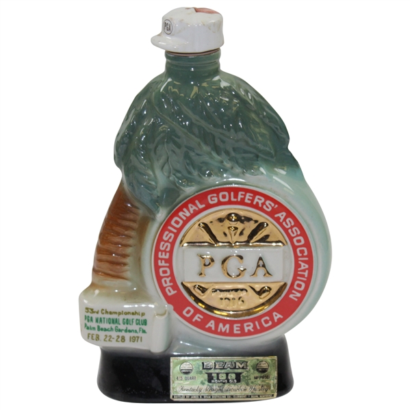 1971 PGA Championship at PGA National GC Jim Beam Porcelain Decanter