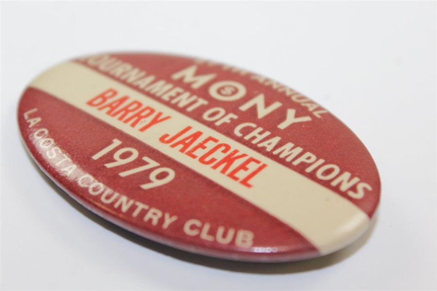 Barry Jaeckel's 1979 27th Annuual Mony Tournament Of Champions at La Costa CC Contestant Badge