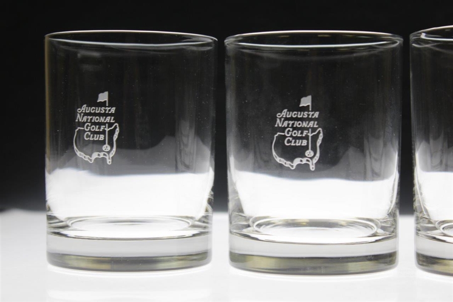 Set of Four (4) Augusta National Golf Club Rocks Glasses in Box