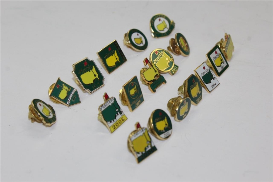 Eighteen (18) Masters Employee Pins - 2000-2019 (Includes Two 2015 Pins)