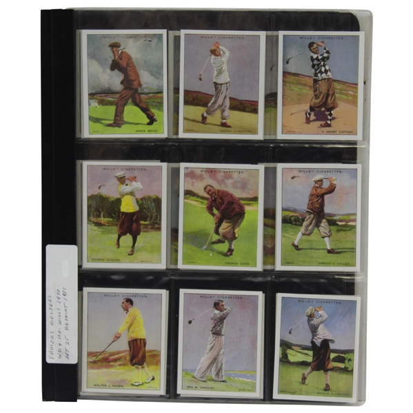 1987 Reprint Set of 25 W.D. & H.O. 1930 Originally Issued Famous Golfers Cards