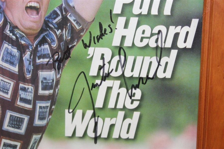 Justin Leonard Signed 1999 Ryder Cup Victory Putt Photo - Framed JSA ALOA