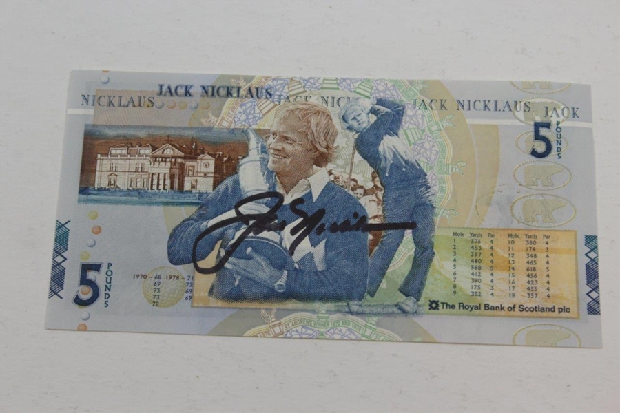 Jack Nicklaus Signed RBS 5lb Note with Sleeve & Envelope JSA ALOA