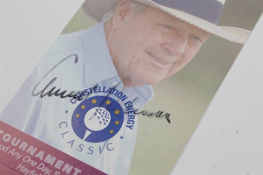 Arnold Palmer Signed 2006 Constellation Energy Senior Tour Ticket #19369 JSA ALOA