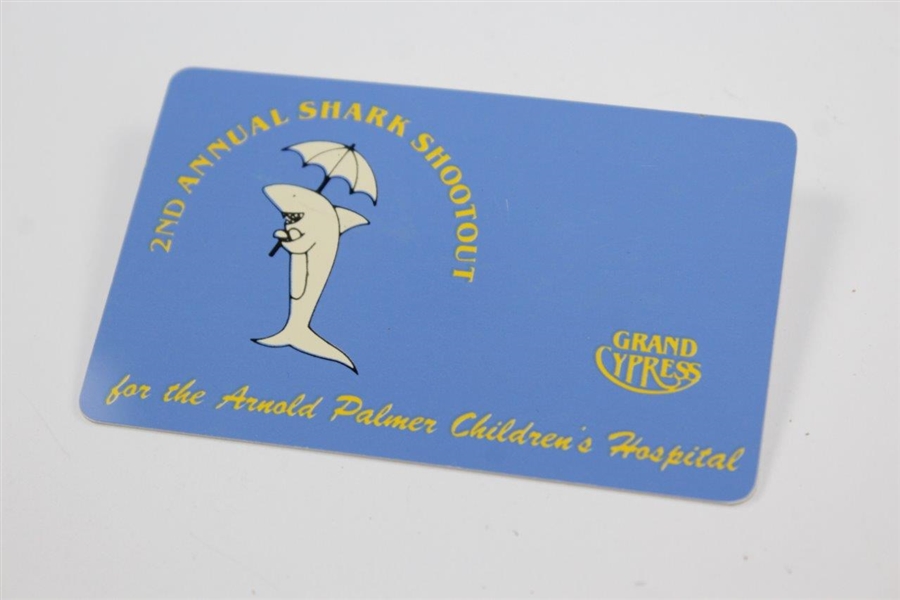 Arnold Palmer & Fuzzy Zoeller Signed Shark Shootout Grand Cypress Resort Visor JSA ALOA