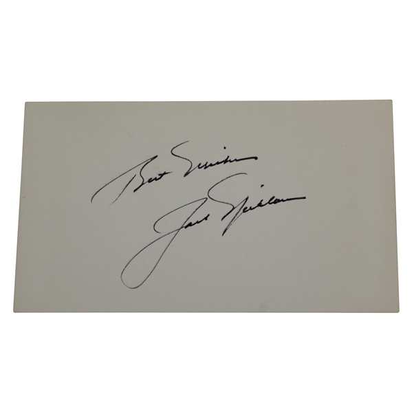 Vintage Jack Nicklaus Signed 3x5 Card with 'Best Wishes' JSA ALOA
