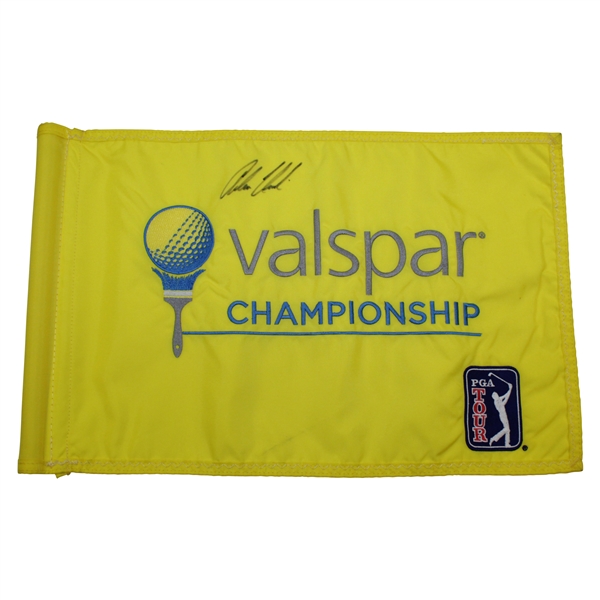 Adam Hadwin Signed Course Used Embroidered Valspar Championship Flag - Blue JSA ALOA