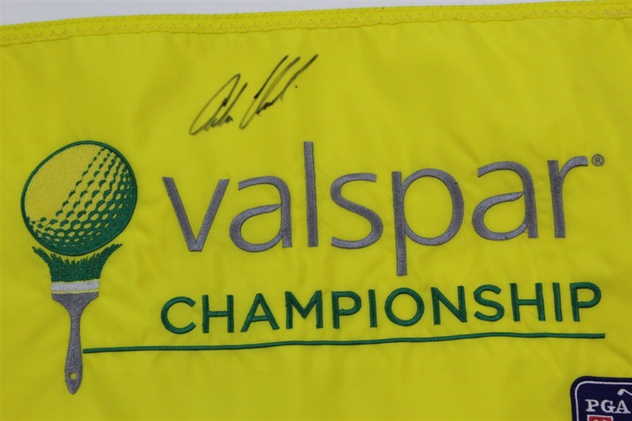 Adam Hadwin Signed Course Used Embroidered Valspar Championship Flag - Green JSA ALOA