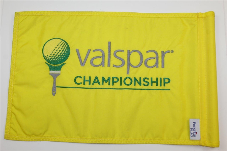 Adam Hadwin Signed Course Used Embroidered Valspar Championship Flag - Green JSA ALOA
