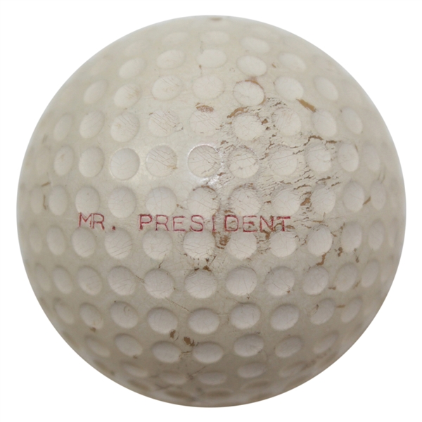 President Dwight Eisenhower Personal Spalding Dot #2 'MR. PRESIDENT' Golf Ball with Use