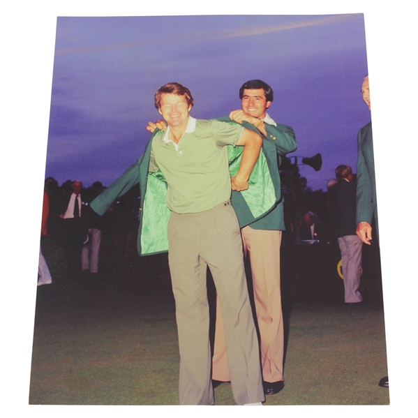 Tom Watson Receiving Green Jacket From Seve Ballesteros 1981 Masters Photo