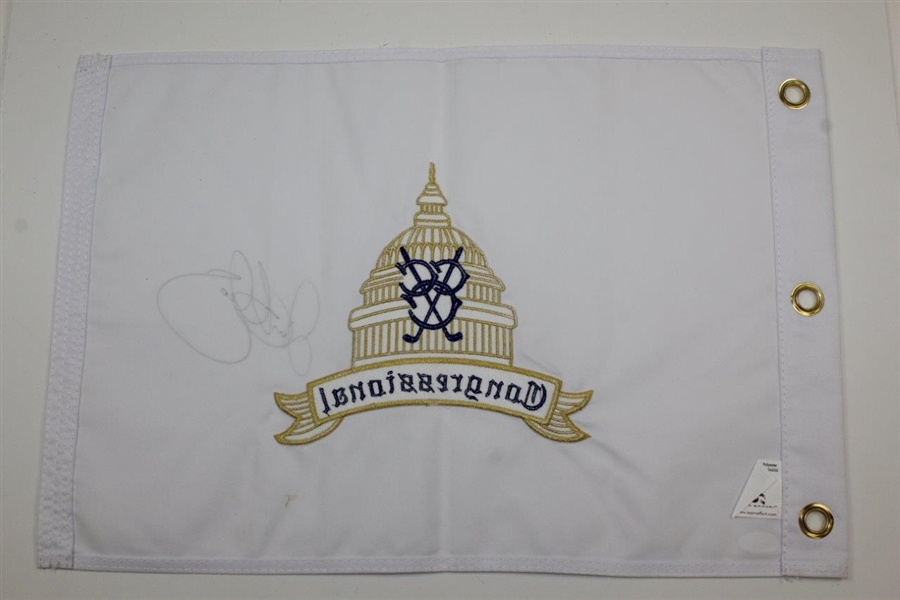 Rory Mcilroy Signed Congressional CC White Embroidered Flag JSA #CC99891