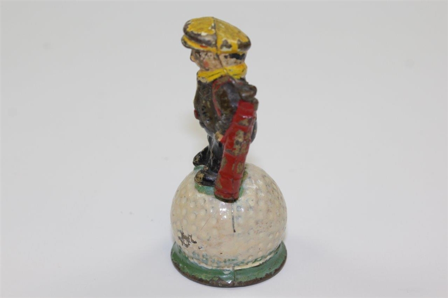 1930's Vintage Painted Brass Caddie Bell