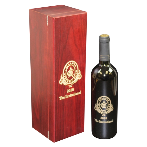 2010 Atlanta Athletic Club The Invitational Nobili Palazzoli Wine in Original Cherry Wood Box