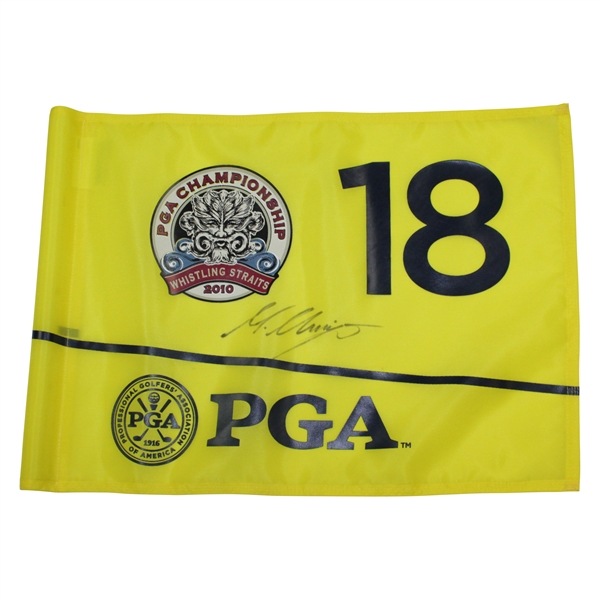 Martin Kaymer Signed 2010 PGA Championship at Whistling Straits Course Flag #18 JSA ALOA
