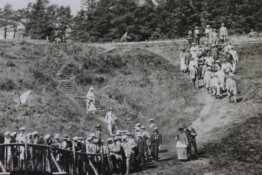 Hagen & Duncan Followed by Spectators at Gleneagles Tournament Sport & General Press Photo - Victor Forbin Collection