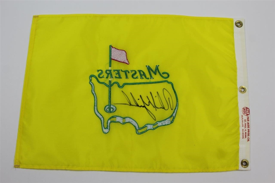 Phil Mickelson Signed Undated Masters Par-Aide Embroidered Flag - Charles Coody Collection JSA ALOA