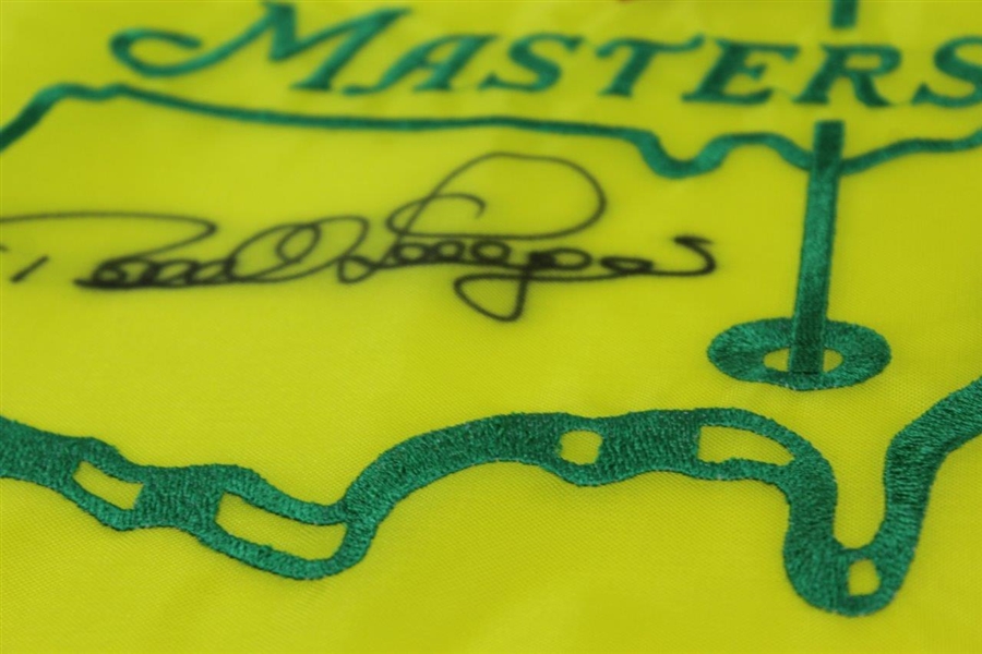 Bernhard Langer Signed Undated Masters Par-Aide Embroidered Flag - Charles Coody Collection JSA ALOA