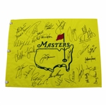 Undated Masters Champions Dinner Flag Signed by 30 with Nicklaus & Coody Center - Charles Coody Collection JSA ALOA