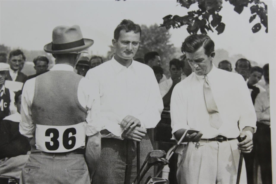 1934 US Open at Merion wire Photo of Eugene Homans & Johnny Farrell