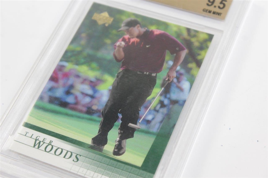 Tiger Woods 2001 Upper Deck Golf Card BGS 9.5 GEM MINT 0001114771