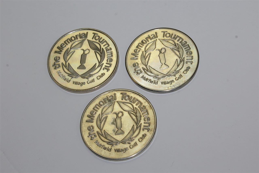 Jimmey Demaret (1990), Walter Hagen(1977), & Byron Nelson(1980) Memorial Tournament Commemorative Coins