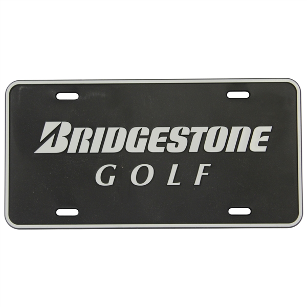 Black & Silver Bridgestone Golf License Plate