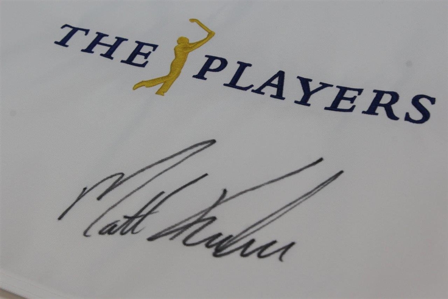 Matt Kuchar Signed 2012 The Players Embroidered Flag - Huge Signature JSA ALOA