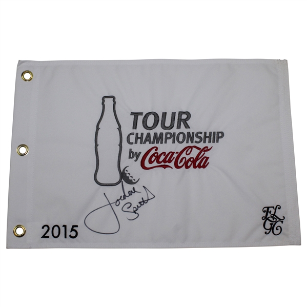 Jordan Spieth Signed 2015 TOUR Championship at East Lake GC Embroidered Flag - Full Sig JSA ALOA