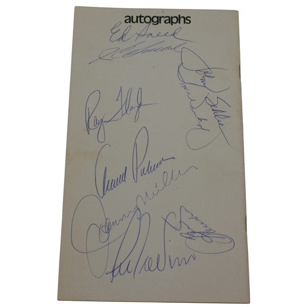 Arnold Palmer, Trevino, Floyd & others Signed 1977 The Memorial Tournament Handbook JSA ALOA