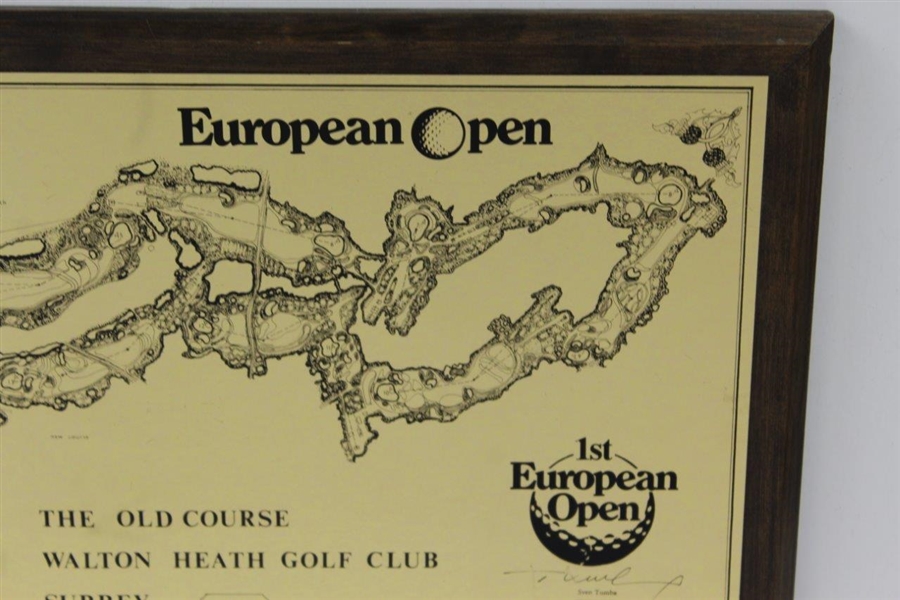 Barry Jaeckel's 1978 European Open Competitor Gift - Walton Heath GC Map - 1st European Open