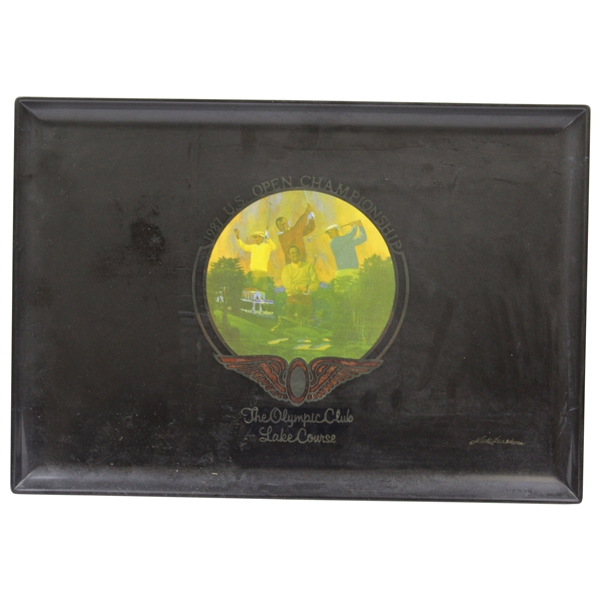 Barry Jaeckel's 1987 US Open at The Olympic Club Lake Courses Couroc Black Tray
