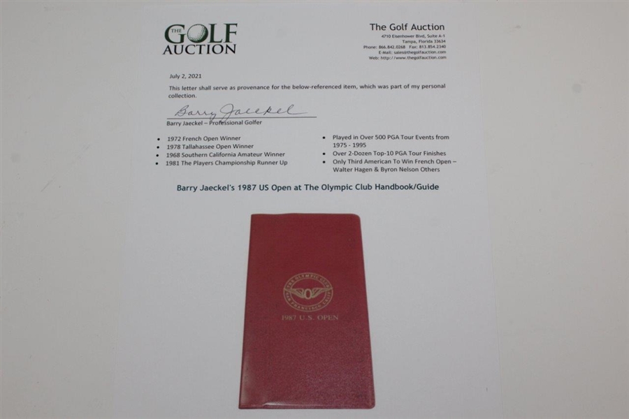 Barry Jaeckel's 1987 US Open at The Olympic Club Handbook/Guide