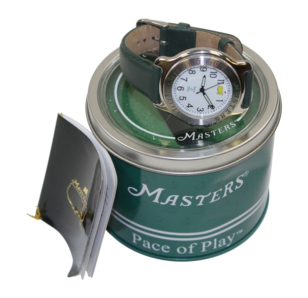 Undated Masters Tournament Pace Of Play Watch In Original Packaging/Tin with Card