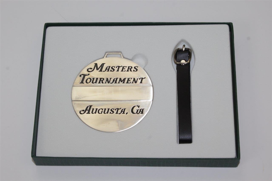 2012 Masters Unique Goldtone Bag Tag In Original Box